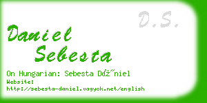 daniel sebesta business card